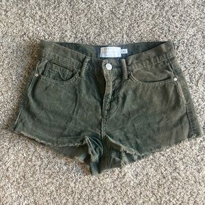 Kendall + Kylie green corduroy shorts!